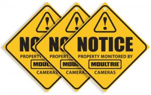 Moultrie MCA13133 Camera Surveillance Signs Yellow 3 Per Pkg - 270