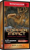 Winchester Ammo Copper Impact 6.5 Creedmoor 125 gr Extreme Point Copper 20 Bx/ 10 Cs (Lead Free) - X65CLF