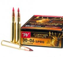 Winchester Ammo Copper Impact .30-06 Springfield 180 gr Extreme Point Copper 20 Bx/ 10 Cs (Lead Free) - X3006CLF2 Winchester Ammo Copper Impact .30-06 Springfield 180 gr Extreme Point Copper 20 Bx/ 10 Cs (Lead Free) - X3006CLF2