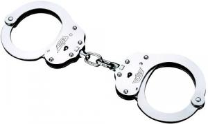 Uzi Accessories Handcuffs NIJ Silver Steel Includes 2 Keys - UZI-HCEU-SC-NIJ