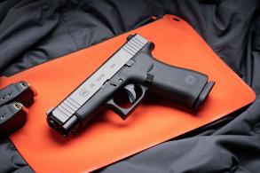 Glock G48 Compact 9mm Luger 4.17" 10+1 Overall Black Finish with nDLC Steel with Front Serrations Slide, Rough Texture Be - G48AUT Glock G48 Compact 9mm Luger 4.17" 10+1 Overall Black Finish with nDLC Steel with Front Serrations Slide, Rough Texture Be - G48AUT
