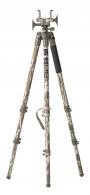Bog-Pod DeathGrip Tripod made of Mossy Oak Bottomland Finished Aluminum with Steel Feet, 360 Degree Pan, Integrated Bubb