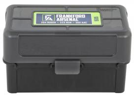 Frankford Arsenal Hinge-Top Ammo Box 17 Cal 204 Cal 223 Cal Black High Density Polymer 50rd - 1083786