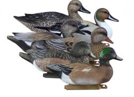 Higdon Outdoors Battleship Puddle Pack Gadwail/Pintail/Wigeon Species Multi Color Foam Filled 6 Pack