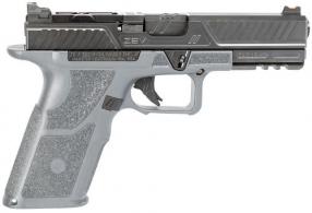 ZEV OZ9 Combat 9mm Luger 4.49" 17+1 (2) Combat Gray Frame Black Steel Slide with Optics Cut Aggressive Textured Co