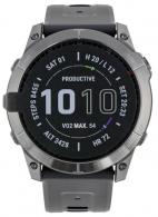 Garmin 010-02541-00 Fenix 7X Fitness Tracker Slate Gray/Black 51mm Solar Compatible With iPhone/Android Wi-Fi/Bluetooth/ANT+ GPS - 292