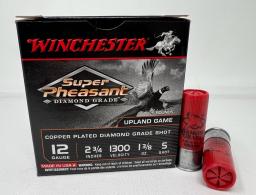 Winchester Super Pheasant Diamond Grade 12 GA 2.75" 1 3/8 oz #5 Shot 25ct Box - SPDG125 Winchester Super Pheasant Diamond Grade 12 GA 2.75" 1 3/8 oz #5 Shot 25ct Box - SPDG125