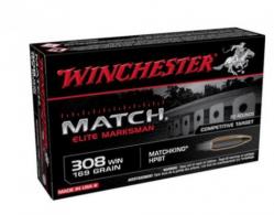 Winchester Ammo Match 308 Win 169 gr Boat-Tail Hollow Point (BTHP) 20 Bx/ 10 Cs - S308M2 Winchester Ammo Match 308 Win 169 gr Boat-Tail Hollow Point (BTHP) 20 Bx/ 10 Cs - S308M2