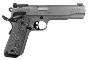 Girsan MC1911 Match Noel 9mm 5" 10+1 Overall Matte Stainless Steel Finish with Serrated Slide & Black & Gray G10 Gr - 390097