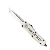 CobraTec Knives Come And Take It 3" OTF Tanto Plain D2 Steel Blade Cerakoted Aluminum w/"Come And Take It" Engravin - MCATIFS-3TNS CobraTec Knives Come And Take It 3" OTF Tanto Plain D2 Steel Blade Cerakoted Aluminum w/"Come And Take It" Engravin - MCATIFS-3TNS