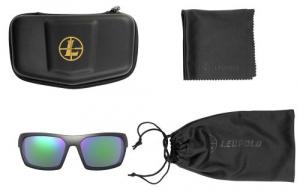 Leupold Packout Polycarbonate Emerald Mirror Lens Matte Black Polyamide Wraparound Frame Includes Carrying Case, Bag, & L - 179095