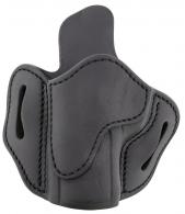 1791 Gunleather BH2.4S Optic Ready Stealth Black Leather, OWB Open Top Design & Belt Lop for HK VP9SK & FN 509 Left  - ORBH24SSBLL