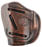 1791 Gunleather 4 Way Concealed Carry Vintage Black Leather, IWB/OWB Design & Size 02 for Glock 42 Right Hand - 4WH2VTGR