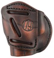 1791 Gunleather 4 Way Concealed Carry Vintage Black Leather, IWB/OWB Design & Size 03 for Glock 25 Right Hand - 4WH3VTGR