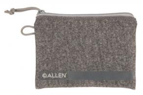 Allen Pistol Pouch made of Gray Polyester with Lockable Zippers, ID Label & Fleece Lining Holds Compact Size Handgun 5" L x