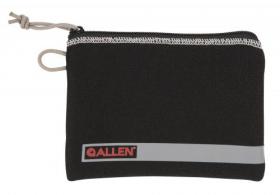 Allen Pistol Pouch made of Black Polyester with Lockable Zippers, ID Label & Fleece Lining Holds Compact Size Handgun 5" L