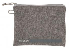 Allen Pistol Pouch made of Gray Polyester with Lockable Zippers, ID Label & Fleece Lining Holds Full Size Handgun 7" L x 9" - 3627 Allen Pistol Pouch made of Gray Polyester with Lockable Zippers, ID Label & Fleece Lining Holds Full Size Handgun 7" L x 9" - 3627