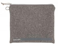 Allen Pistol Pouch made of Gray Polyester with Lockable Zippers, ID Label & Fleece Lining Holds Oversized Handgun 9" L x 11 - 3629