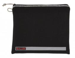 Allen Pistol Pouch made of Black Polyester with Lockable Zippers, ID Label & Fleece Lining Holds Oversized Handgun 9" L x 1