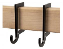 EZ-Aim Horizontal Gong Handing Hook Black Powder Coated Steel 2" Long 2 Hooks - 15571 EZ-Aim Horizontal Gong Handing Hook Black Powder Coated Steel 2" Long 2 Hooks - 15571