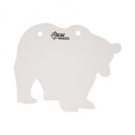 EZ-Aim Shooting Silhouette Target Handgun/Rifle Bear White Powder Coated Steel 12" x 10" x 3/8" Thick - 15573