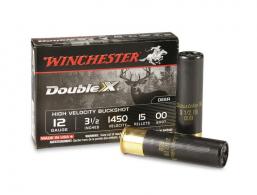 Winchester Double X High Velocity Buckshot 12 Gauge Ammo 3.5" 5 Round Box - SB12L00 Winchester Double X High Velocity Buckshot 12 Gauge Ammo 3.5" 5 Round Box - SB12L00