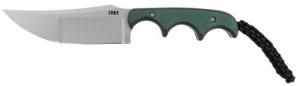 CRKT Minimalist Katana 3.56" Fixed Plain Bead Blasted 8Cr13MoV SS Blade Green Resin Infused Fiber Handle