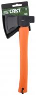 CRKT Chogan 3.16" Black 1055 Carbon Steel Blade GRN Orange Handle 1.48 lb Long Axe - 2727