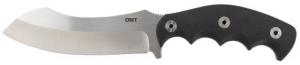 CRKT Catchall 5.51" Fixed Sheepsfoot Plain Satin Brushed 8Cr13MoV Blade GRN Black w/Rubber Overlay Handle - 2866