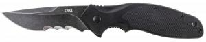 CRKT Shenanigan 3.35" Folding Drop Point Veff Serrated Black Stonewash 1.4116 Steel Blade GRN Black Handle - K800KKP CRKT Shenanigan 3.35" Folding Drop Point Veff Serrated Black Stonewash 1.4116 Steel Blade GRN Black Handle - K800KKP
