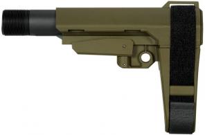 SB Tactical SBA3 Brace Synthetic OD Green 5-Position Adjustable for AR-Platform (Tube Not Included)