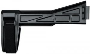 SB Tactical SBT Brace Fixed Right Side Folding Black Synthetic for H&K UMP, B&T APC, LWRCi SMG45 - SBT2-01-SB