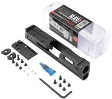 Strike Industries Strike Replacement Slide Black Stainless Steel with Ports & Optics Cut for Sig P365 Includes Cha - P365-SLIDE-BK