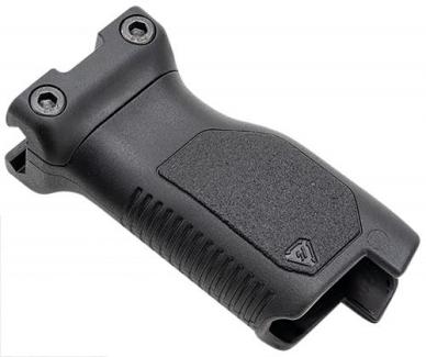 Strike Industries Angled Vertical Grip Long Black Polymer with Cable Management Storage for Picatinny Rail