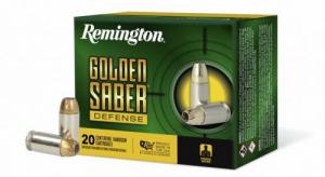 Main product image for Remington Ammunition Golden Saber Defense .45 ACP 185 gr Brass Jacket Hollow Point (BJHP) 20 Bx/ 25 Cs