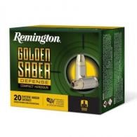 Remington Ammunition Golden Saber Defense .45 ACP 230 gr Brass Jacket Hollow Point (BJHP) 20 Bx/ 25 Cs for Compact Handguns - 27619