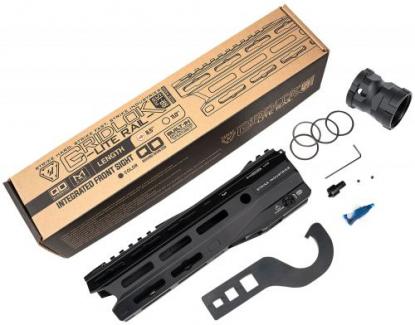 Strike Industries GridLok Lite with Quick Rail Detach System 8.50"L 1.57"D M-LOK Black Aluminum for AR-15 - GRIDLOK-LITE-8.5-BK