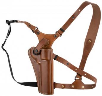 Galco Great Alaskan Chest Holster Tan Leather Chest S&W L Frame 586 6"/Ruger GP100 6" Right Hand - GA128