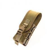 High Speed Gear TACO MOLLE X2R Covered Double Covered Coyote Brown Nylon w/Polymer Divider Holds 2 Rifle Mags - 182RC0CB