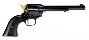 Heritage Manufacturing Mfg Rough Rider .22 LR 6.50" Overall Black Oxide Steel with Black Laminate Grip & Gold Accents