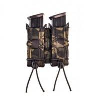High Speed Gear TACO MOLLE Double Pistol Magazine Pouch MultiCam Black Nylon w/Polymer Divider - 11PT02MB