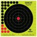 Triumph Systems Round Seeker Reactive Target Self-Adhesive Paper Black/Red/Yellow 10" Bullseye Includes Pasters 10 Pk. - 090010002