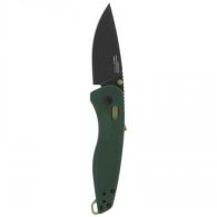 S.O.G Aegis AT 3.13" Folding Drop Point Plain Titanium Nitride Cryo D2 Steel Blade GRN Forest w/Moss Accents Handle