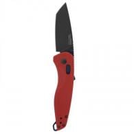 S.O.G Aegis AT 3.13" Folding Tanto Plain Titanium Nitride Cryo D2 Steel Blade GRN Rescue Red w/Indigo Accents Handl