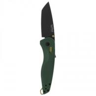 S.O.G Aegis AT 3.13" Folding Tanto Plain Titanium Nitride Cryo D2 Steel Blade GRN Forest w/Moss Accents Handle