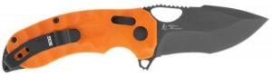 S.O.G Kiku XR LTE 3.02" Folding Tanto Plain Cryo CTS XHP Blade G10 Deep Textured Blaze Orange Handle - SOG-12-27-03