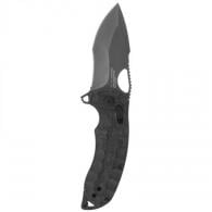 S.O.G Kiku XR LTE 3.02" Folding Tanto Plain Cryo CTS XHP Blade G10 Deep Textured Blackout Handle