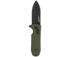 S.O.G Pentagon XR 3.60" Folding Spear Point Plain Black Titanium Nitride Cryo CTS XHP Blade/G10 OD Green Handle - SOG-12-61-02 S.O.G Pentagon XR 3.60" Folding Spear Point Plain Black Titanium Nitride Cryo CTS XHP Blade/G10 OD Green Handle - SOG-12-61-02