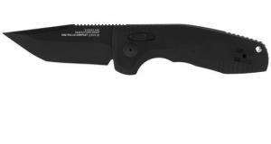SOG-TAC Auto Compact 2.94" Folding Tanto Plain Titanium Nitride Cryo D2 Steel - SOG-15-38-09