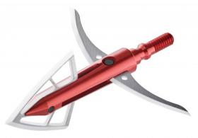 Bloodsport Gravedigger Extreme Hybrid Mechanical Cut-On-Contact Tip Stainless Steel Blades Red 100 gr 3 Broadheads - BLS-10821 Bloodsport Gravedigger Extreme Hybrid Mechanical Cut-On-Contact Tip Stainless Steel Blades Red 100 gr 3 Broadheads - BLS-10821